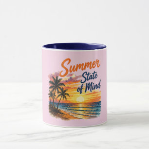 Summer State of Mind Trendy Beach Vibes Mug
