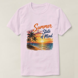 Summer State of Mind Trendy Beach Vibes T-Shirt