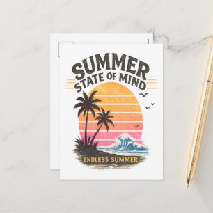 Summer State of Mind Vintage Holiday Postcard
