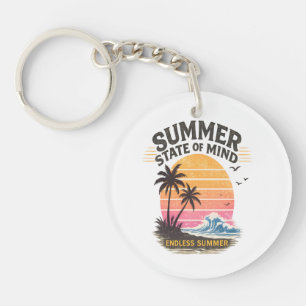 Summer State of Mind Vintage Keychain