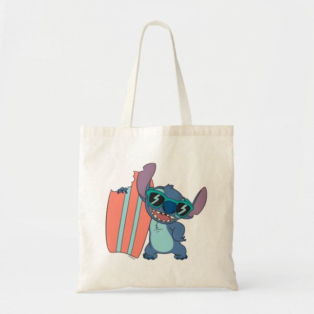 Summer Stitch with Surfboard Tote Bag (Front)
