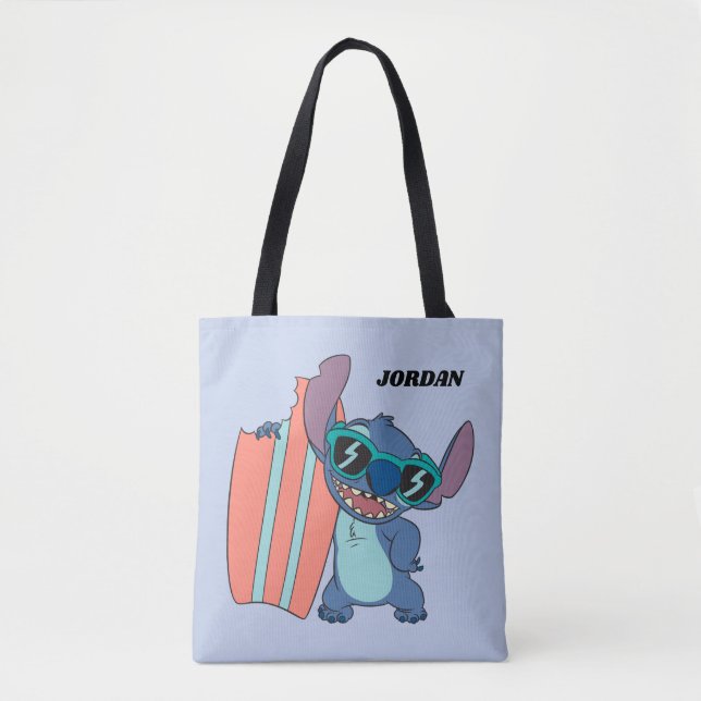Summer Stitch with Surfboard Tote Bag (Front)