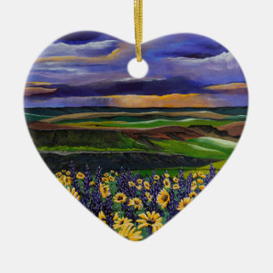 Summer Storm Ceramic Ornament