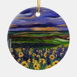 Summer Storm Ceramic Ornament