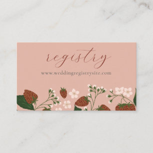 Summer Strawberries Bridal Shower Invite Insert