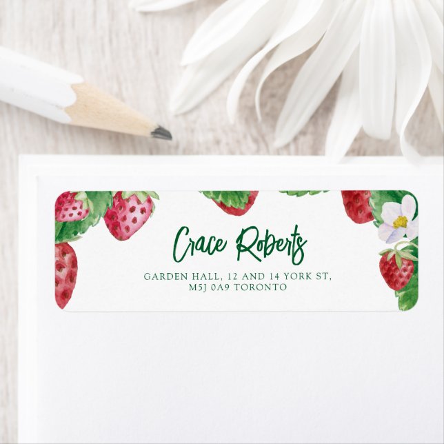 Summer Strawberry Baby shower Berry Sweet Adresse (En situation)