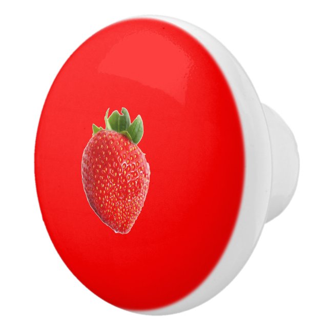 Summer Strawberry Ceramic Knob (Right)