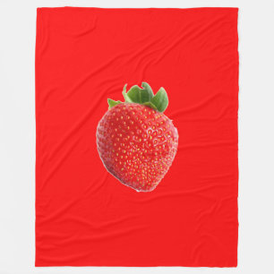 Summer Strawberry Fleece Blanket