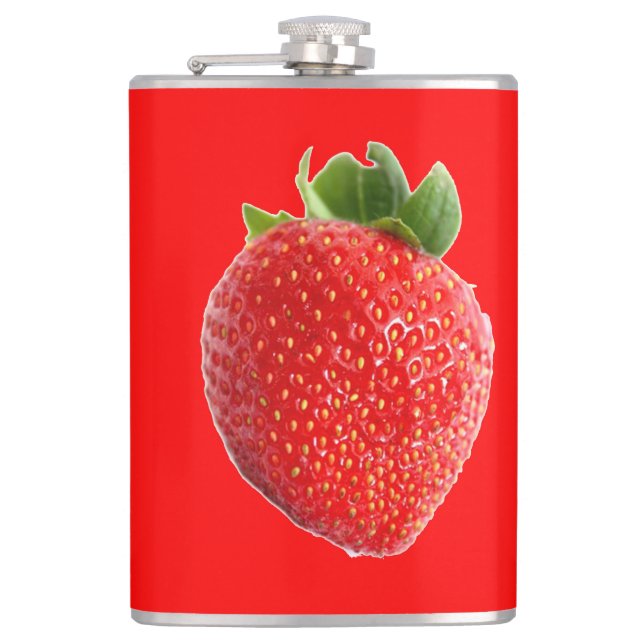 Summer Strawberry Hip Flask (Front)
