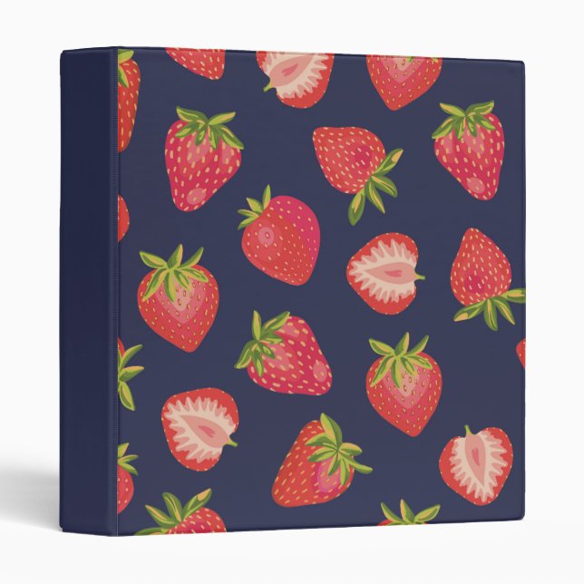 Summer Strawberry Pattern Binder (Front/Spine)