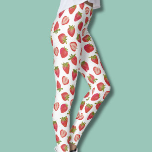 Summer Strawberry Pattern Leggings