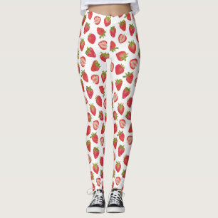 Summer Strawberry Pattern Leggings