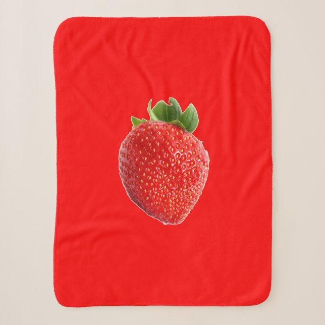 Summer Strawberry Sherpa Blanket (Front)