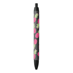 Summer Strawberry Tropical Pineapples Black Ink Pen