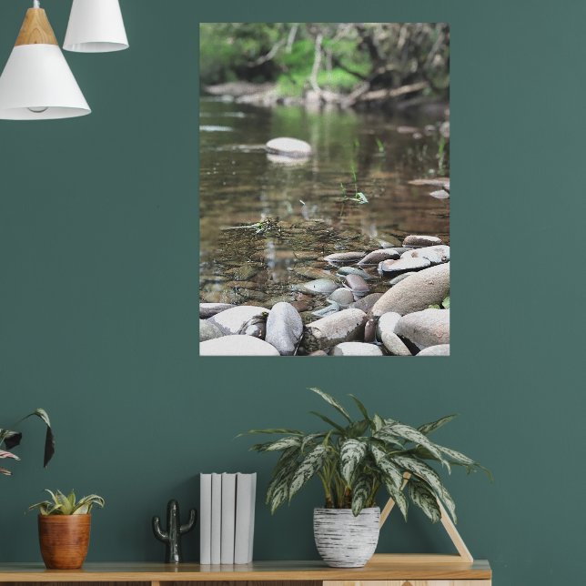 Summer Stream Photo Calm Peaceful Scene  Poster (Living Room 1)