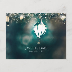 Summer String Lights Enchanted Save the Date Announcement Postcard