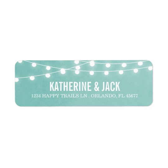 Summer String Lights Wedding Address Labels