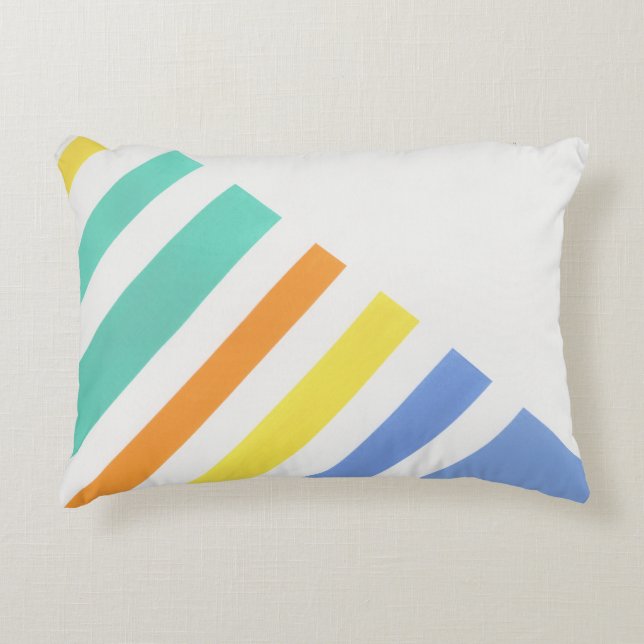 Summer Stripes Accent Pillow (Front)