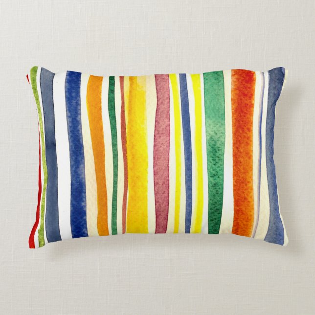 summer stripes accent pillow (Front)