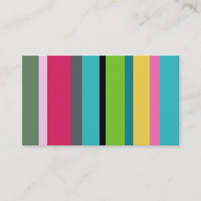Summer Stripes Business Card (Front)