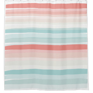 Summer stripes in coral and turquoise