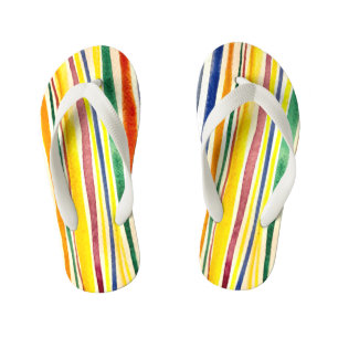 summer stripes kid's flip flops