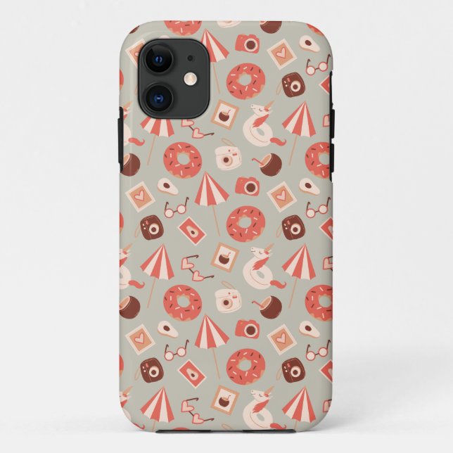 Summer Stuff Light Background Case-Mate iPhone Case (Back)