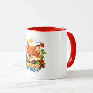 Summer-style with a fox design mug
