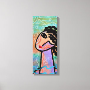 Summer Sun Abstract Digital Portrait of a Woman Canvas Print