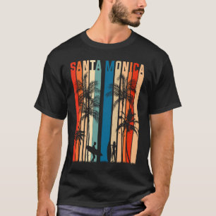 Summer Sun Beach California USA Retro Santa Monica T-Shirt