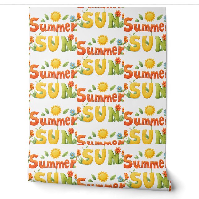 Summer Sun Illustration Wallpaper (Unrolling)