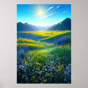 Summer Sun in the Green Valley Poster