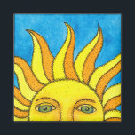 Summer Sun Magnet<br><div class="desc">A Summer Sun decorates this magnet. Original Watercolor Art by Michael A. Giza (c)2013</div>