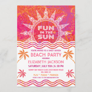 Summer Sun Party Invitation