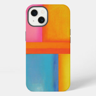 SUMMER, SUN & SEA - Pink Yellow Blue Abstract Art  iPhone 13 Case