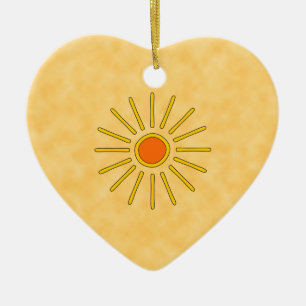 Summer sun. Warm yellow colours. Ceramic Ornament
