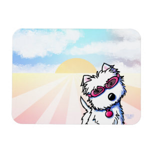 Summer Sun Westie Magnet