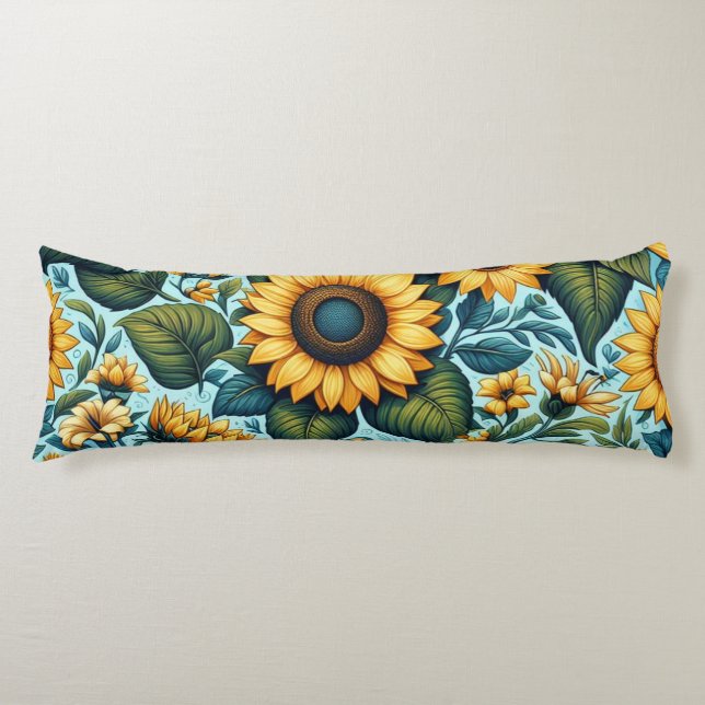 Summer/sunflower/bird Body Pillow (Front)