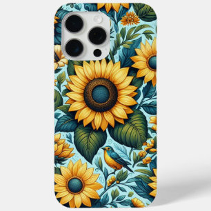 Summer/sunflower/bird iPhone 15 Pro Max Case