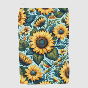 Summer/sunflower/bird Golf Towel