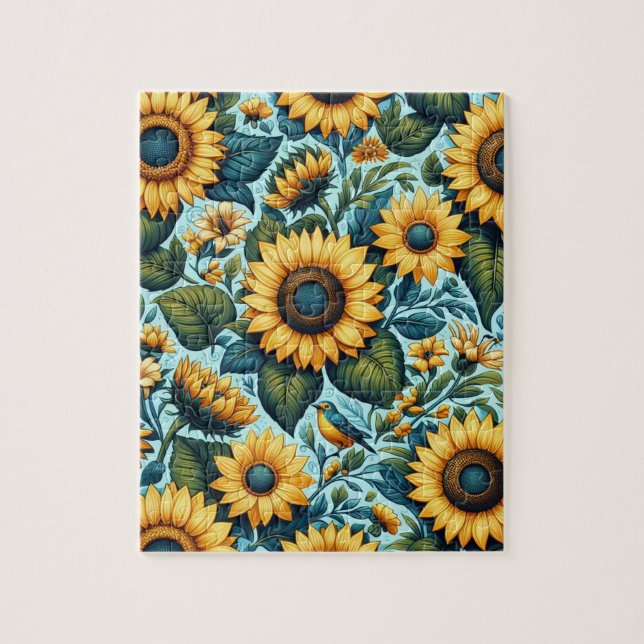 Summer/sunflower/bird Jigsaw Puzzle (Vertical)