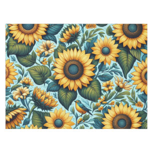 Summer/sunflower/bird Tablecloth