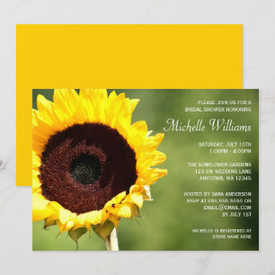 Summer Sunflower Bridal Shower Invitations