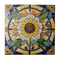Summer Sunflower Faux Mosaic