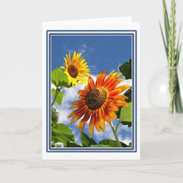 Summer Sunflower Garden Card (Front)