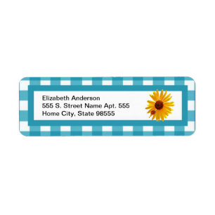 Summer Sunflower Gingham With Name