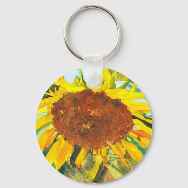 Summer Sunflower Keychain (Front)