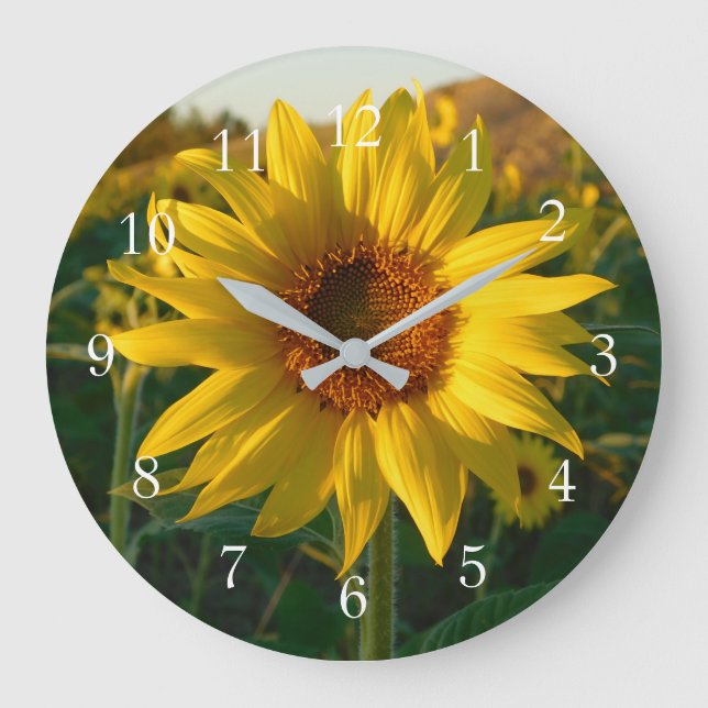 Summer Sunflower Large Clock (Front)