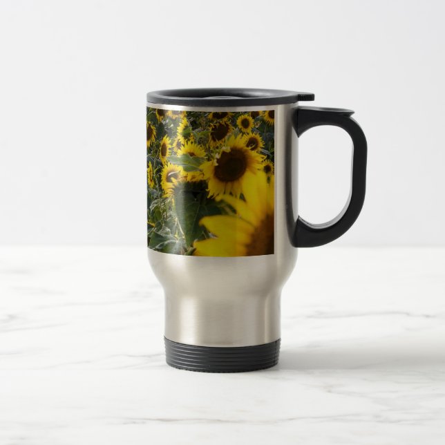 Summer Sunflower Shower Commuter Mug (Right)