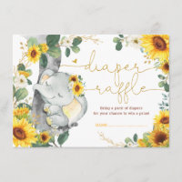 Summer Sunflowers Elephant Greenery Diaper Raffle